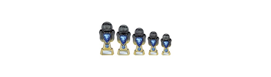 TOURNAMENT SHIRT COLOURED BLACK & GOLD TROPHY - 5 SIZES - 17CM TO 28CM TOURNAMENT SHIRT COLOURED BLACK & GOLD TROPHY - 5 SIZES - 17CM TO 28CM